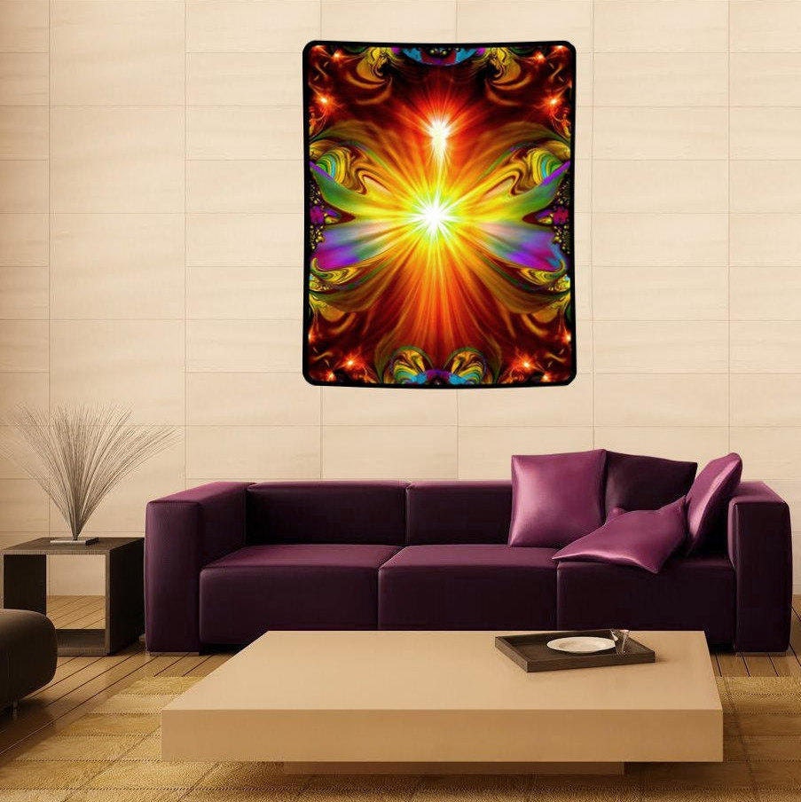Psychedelic Tapestry Reiki Healing Chakra Art Unique Decor Etsy