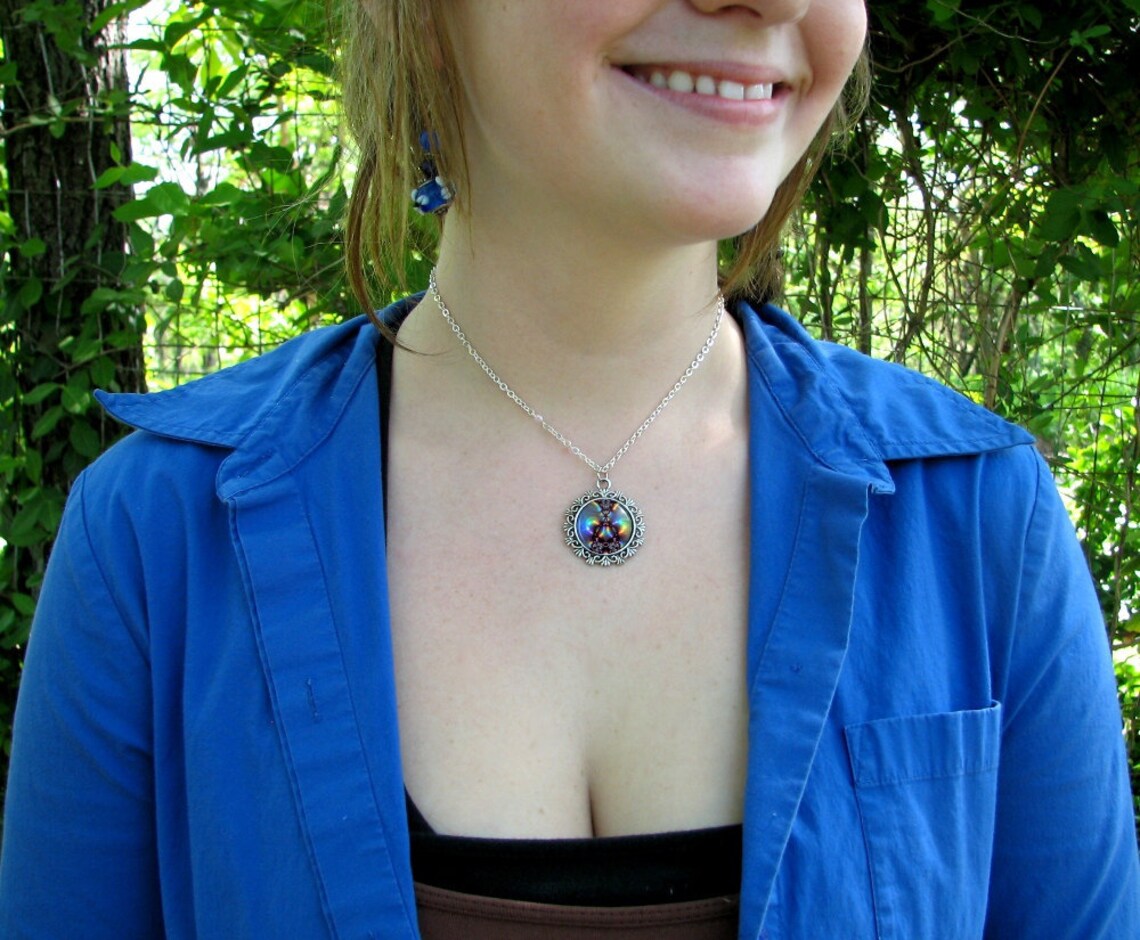 Abstract Art Necklace Chakra Aura Jewelry Reiki Attuned Etsy