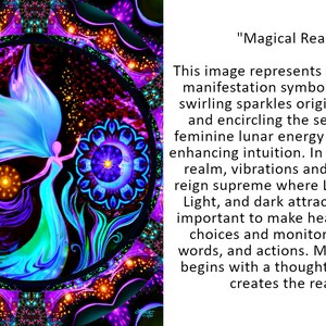 Fairy Angel Art Print, Swirling Mystical Sparkles of Manifestation, Moon Stars Fantasy Art Magical Realm image 3