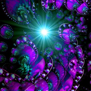 Abstract Blue Art Purple Third Eye Chakra Wall Decor Reiki Etsy