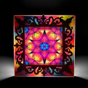 3d Mandala Night Light, Small Decorative Table Lamp, Wall Plug In Connections image 1