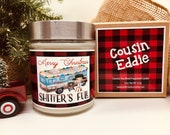 Shitter s Full Cousin Eddie RV Christmas Vacation Clark Griswold 11oz Scented coco soy Christmas Holiday Candle with gift box