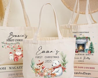 Christmas Tree Tote Bags,Canvas Christmas Tote Bag,Farm Fresh Christmas Tree Bag,Custom Christmas Name Bag,Gifts For Christmas,Tote Bag