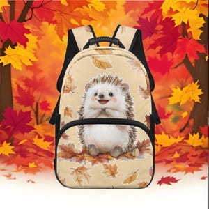 Sac à dos de remise des diplômes hérisson en érable | Joli cadeau pour les diplômés de l'université/du secondaire, cadeaux pour Thanksgiving, sacs à dos pour ordinateur portable, sac à dos de voyage en plein air