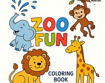 Zoo Animals Coloring Book: Fun Activity Sheets for PreK-3 (PDF)