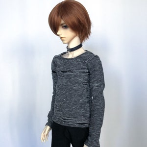 65cm Distressed grey shirt long sleeve BJD SD17 image 3