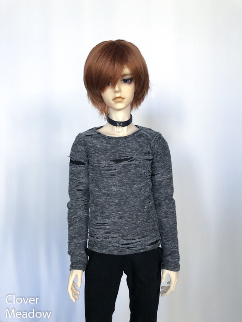 65cm Distressed grey shirt long sleeve BJD SD17 image 7