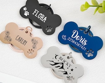 Placa de identificación personalizada para perro, placa para cachorro, placa grabada para mascota, placa de identificación para perro, placa para gato, placa para cachorro, regalos para amantes de las mascotas, placa para gato, placa para perro.