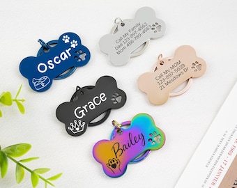 Personalized Dog Bone ID Tag ,Personalized Dog Tag,Customized Dog Tag,Dog Collar Tag,Dog Name Tag,Unique Pet Tags,Pet Lover Gifts,Dog Tag