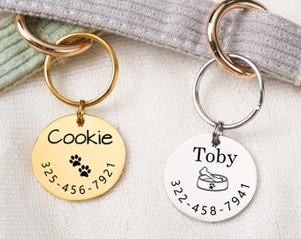 Personalized Pet Dog Tag,Dog Name Tag,Pet ID Tag,Cat Tag,Dog Tag,Custom Cat Collar Tag, Cat Name Tag,Engraved Pet Tag,Dog ID Tag,Cat ID Tag