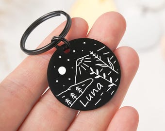 Gepersonaliseerde hondenpenning, hondenpenning hondenhalsband, gepersonaliseerde kattenpenning, aangepaste kattenhalsband, kat ID-tag, hond ID-tag, hondennaamkaartje, gegraveerd huisdiertag