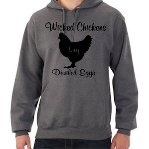 Wicked Chickens Lay Deviled Eggs Pullover Hoodie