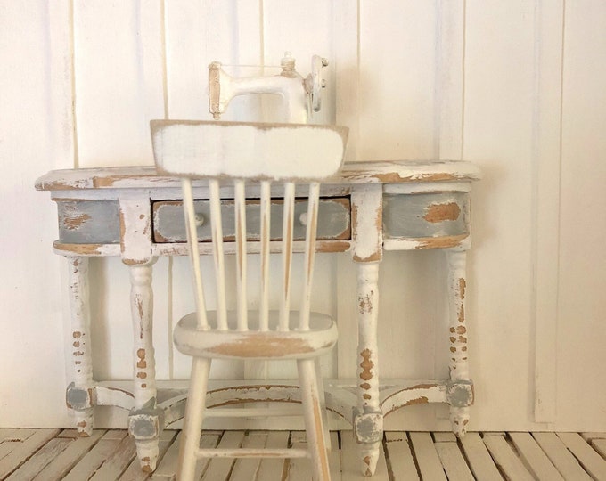 Miniature Sewing Table and Chair Etsy
