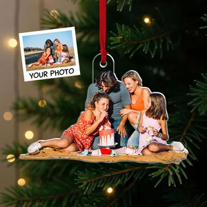 Personalized Family Photo Ornament, Gift For Grandparents, Family Christmas Ornament, Custom Photo Family Christmas Ornament