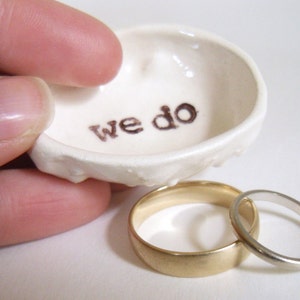 WEDDING RING DISH bridal shower gift idea for bridal shower wedding gift anniversary vow renewals gift for wife gift for husband we do lower case