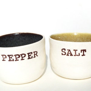 KITCHEN DECOR spice bowls hand printed salt and pepper set kitchen decoration housewares salt box dinner party christmas's day dinner image 4