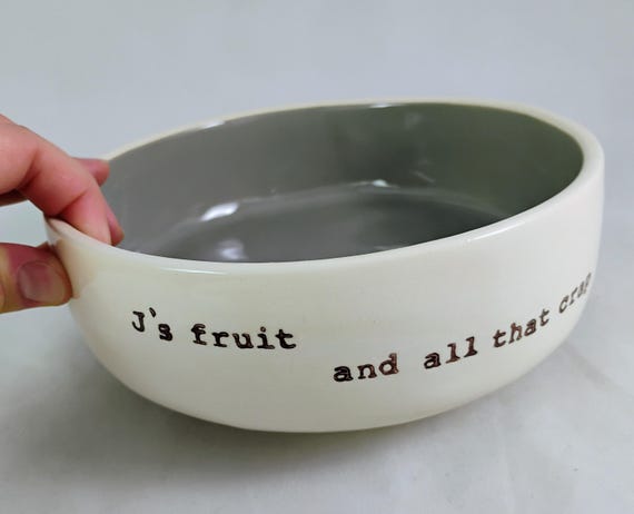 Große Obstschale, Text Obstschale, groß oder klein, Obstschale für Mama, Wunschfarbe Obstschale, Geschenk für Oma, Snackschale