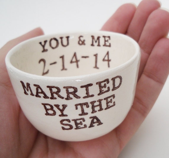 Personalized for wife CUSTOM RING DISH married by the sea | Etsy