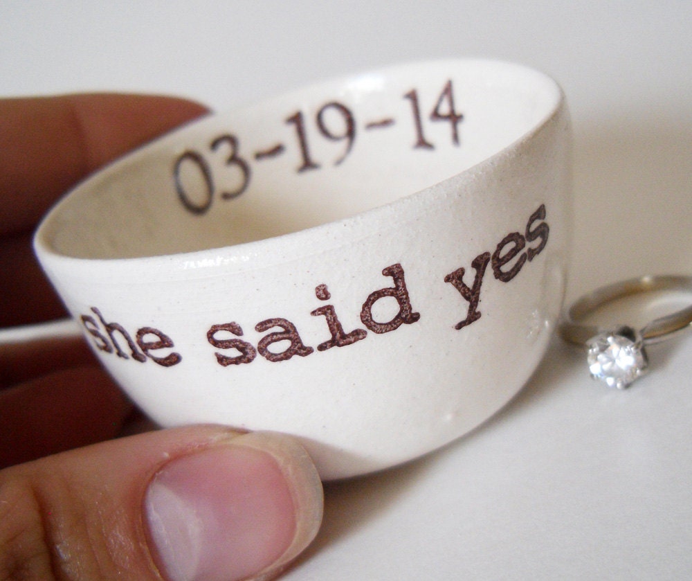 CUSTOM ENGAGEMENT GIFT Idea Wedding Ring Pillow Table Etsy