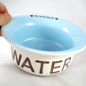 custom printed cat bowl, ceramic food & water dishes, personalized color options, gift for a pampered pet or cat lover, heavy duty cat bowl