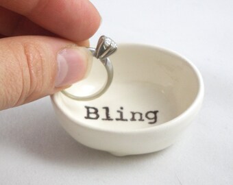 Mothers Day, wedding gift for her, bling ceramic ring dish, BRIDAL SHOWER GIFT wedding bridal shower gift for bride engagement gift for wife