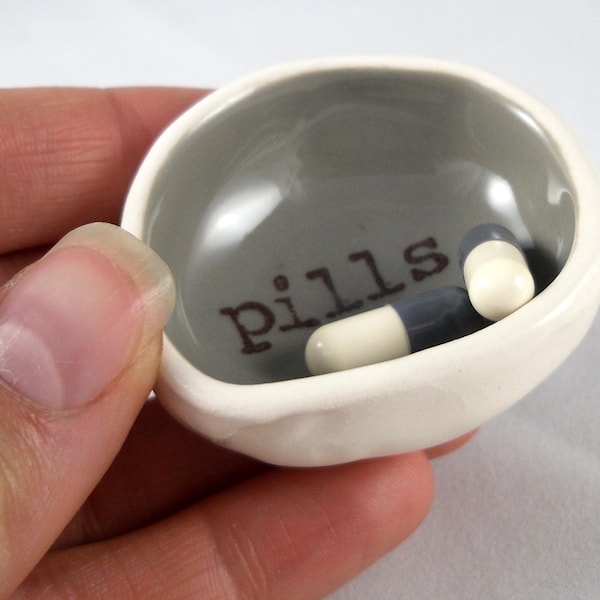 CUSTOM PILL DISH for grandma or mom pill dish pill holder gift for kids organization gift for him gift for husband for dad busy morning