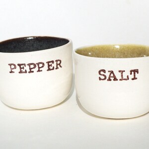 KITCHEN DECOR spice bowls hand printed salt and pepper set kitchen decoration housewares salt box dinner party christmas's day dinner image 2