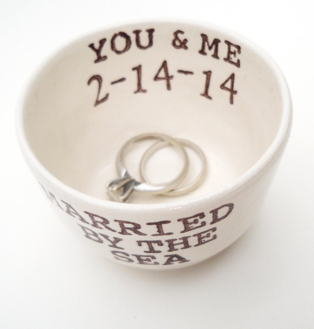 Personalized for Wife CUSTOM RING DISH Married by the Sea - Etsy