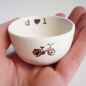 Mother's Day gift for couple, PERSONALIZED ENGAGEMENT GIFT, engagement gift, bicycle ring dish, bicycle printed gift for her, ring holder