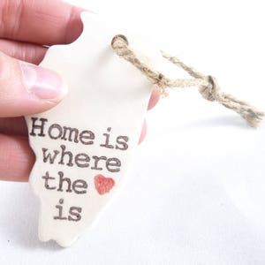 choose a city PERSONALIZED STATE ORNAMENTS home is where the heart is, custom text, christmas gift for couple long distance family members