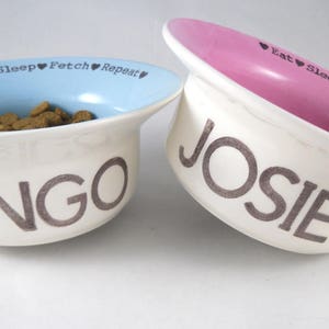Dog hot sale bowl etsy