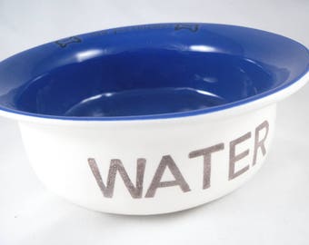 blauw water kom voor hond water kom voor kat waterbak custom blauw kom voor water kom voor huisdier cadeau voor hond of kat