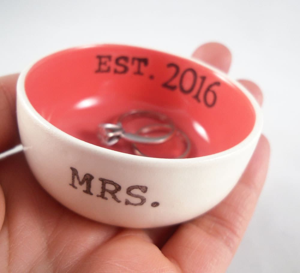 gift for wife CUSTOM RING DISH for bridal shower gift idea | Etsy