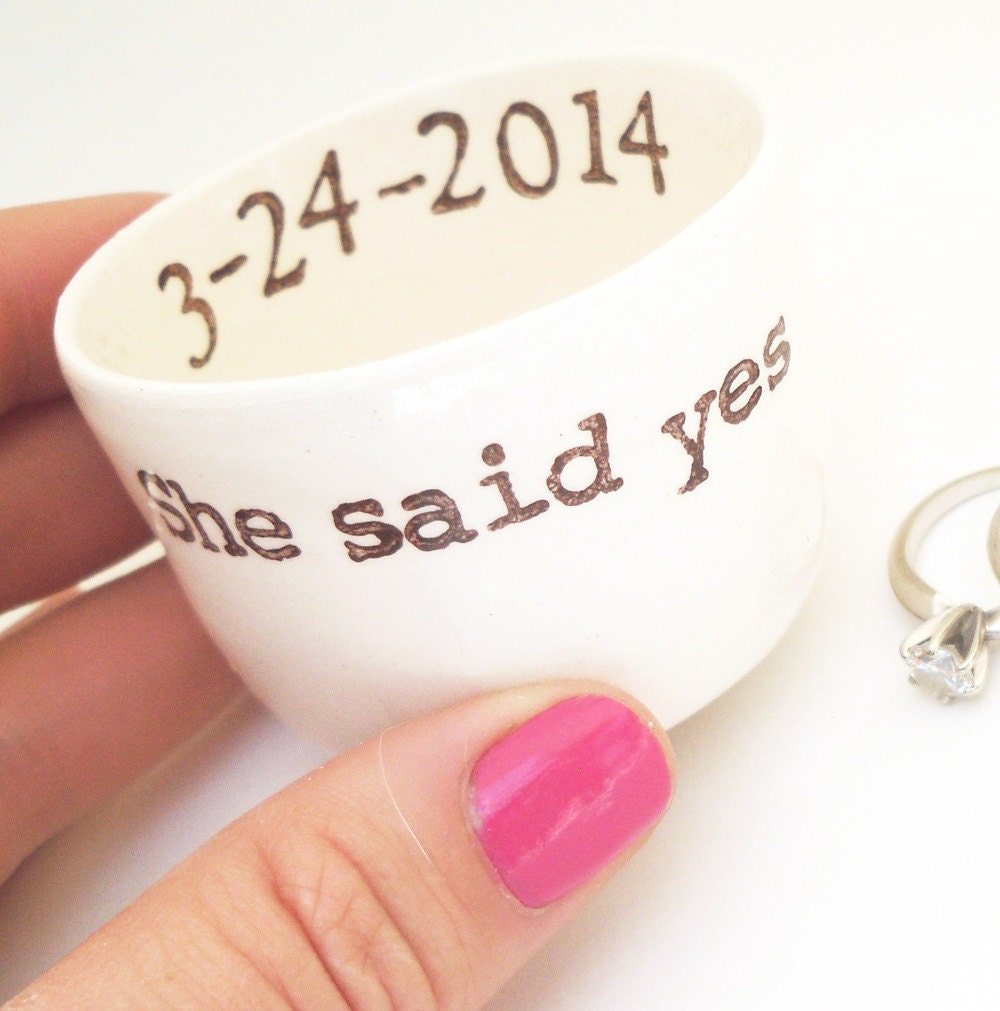 CUSTOM ENGAGEMENT GIFT Idea Wedding Ring Pillow Table Etsy