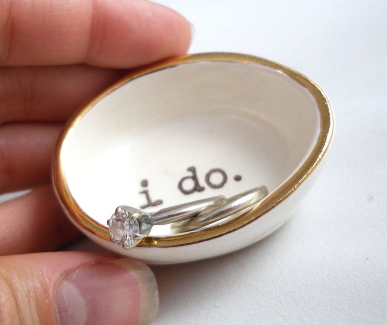 Handmade I Do RING HOLDER Wedding Ring Holder Engagement Ring Etsy
