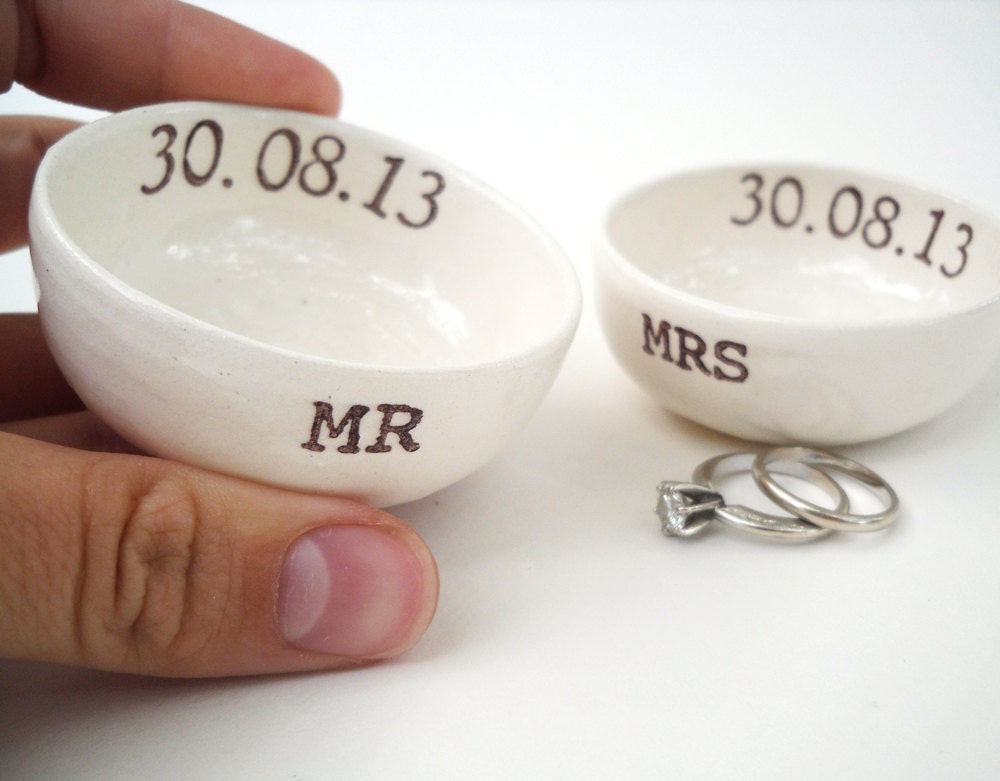MR and MRS WEDDING Ring Dish Bridal Shower Gift Idea Wedding - Etsy