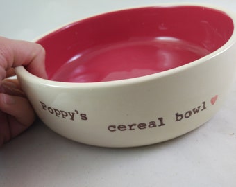 Gift for Grandpa, gift for Dad, Pappy's cereal bowls, Grandpa's custom bowl, Dad's big cereal bowl