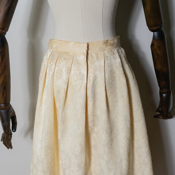 vintage 1980s ivory jacquard skirt | 80s Cloak of… - image 6