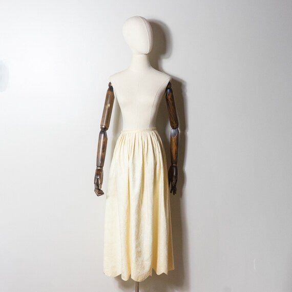 vintage 1980s deadstock ivory Cullinane skirt | 8… - image 2