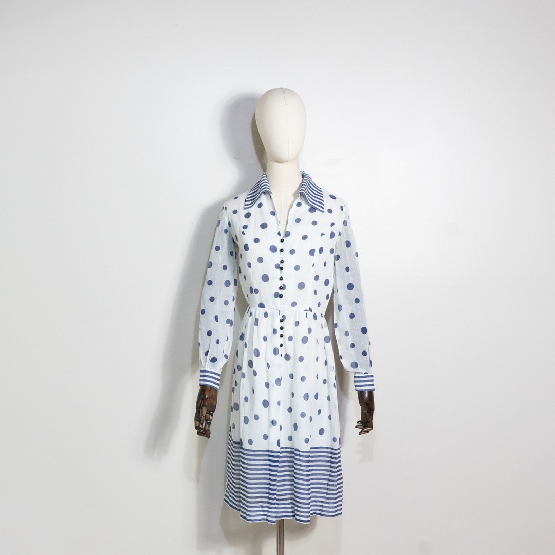 Vintage Stripe Shirt Dress