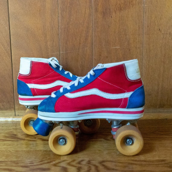 1970s Vans roller skates RARE vintage 70s red white… Gem