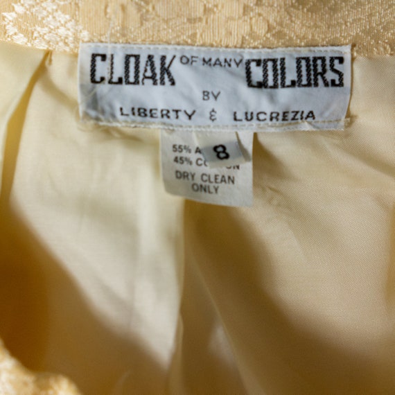 vintage 1980s ivory jacquard skirt | 80s Cloak of… - image 10