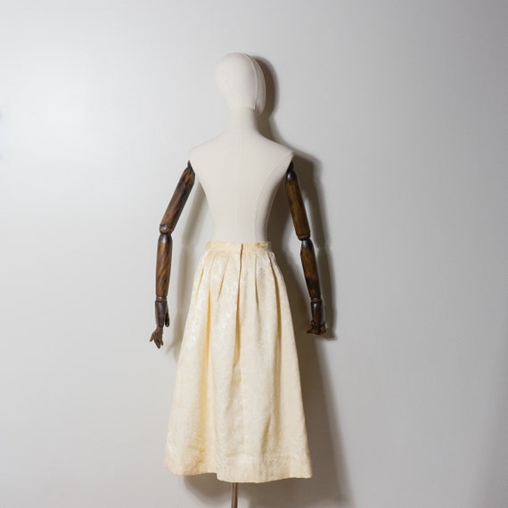 vintage 1980s ivory jacquard skirt | 80s Cloak of… - image 5