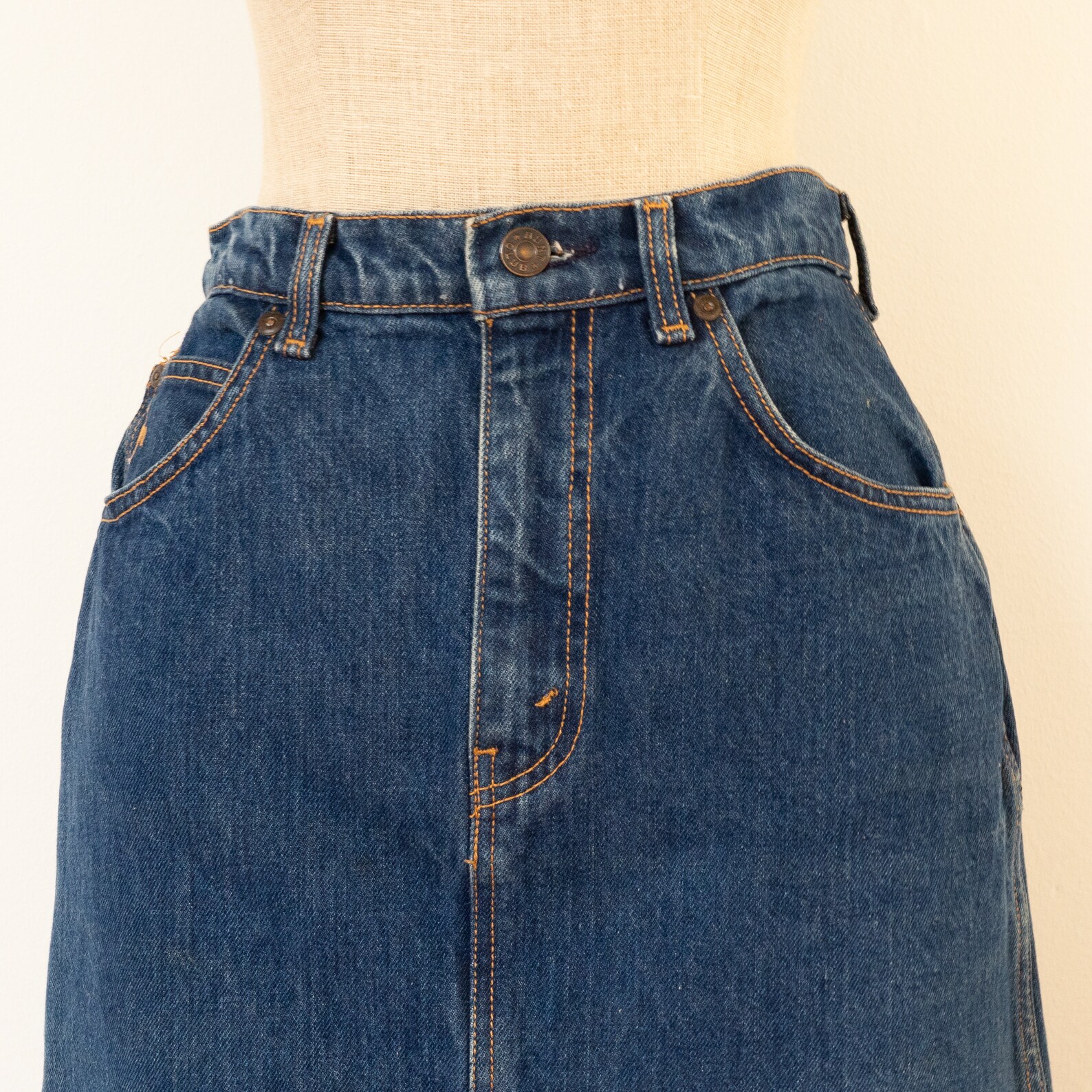 1980s jean skirt