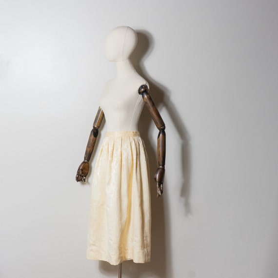 vintage 1980s ivory jacquard skirt | 80s Cloak of… - image 4