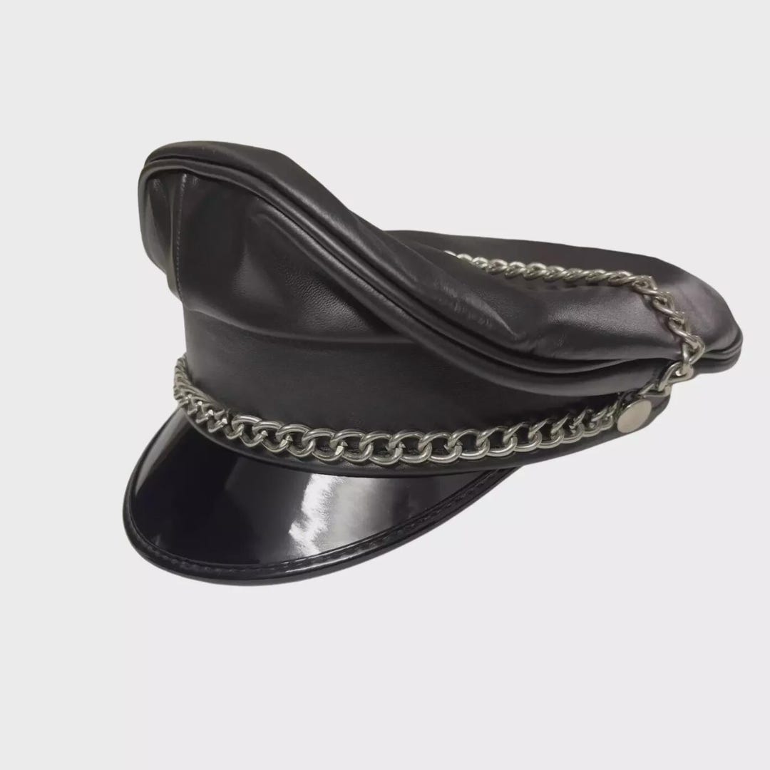 Leather Hat Cap - Finest Soft Real Leather Muir Cap Peaked Cap With ...