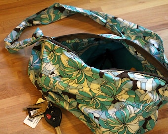 Cross Body Sling Bag Pattern PDF by Skadoot on Etsy.     Sew your own carry everything purse for travel weekend & every day.