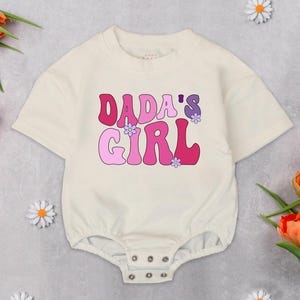 Dada&#39;s Girl Baby Romper, Daddy Daughter Outfit, Father Daughter Gift, Baby Girl Clothes, Daddy’s Love Baby Bodysuit, Family Matching Outfit