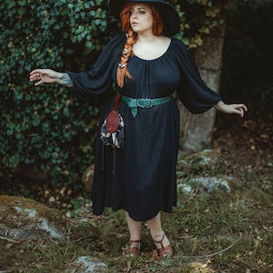 Chemise Dress Woman shirt renaissance dress peasant underdress - Steampunk larp Pirate Fantasy Medieval Renaissance Costume bishop sleeve