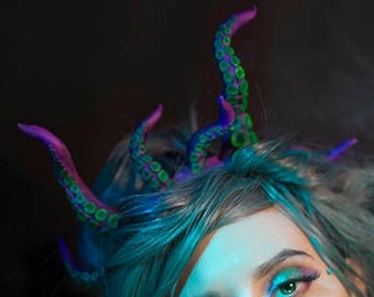 Tentacles headdress cthulhu steampunk outfit headpiece cosplay mermaid maniac mansion